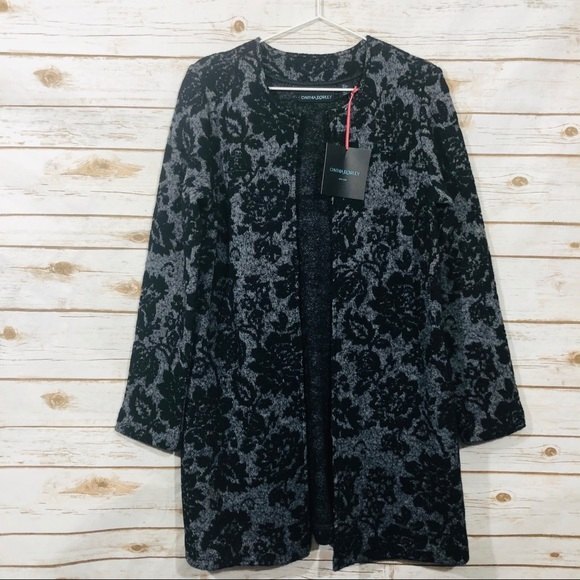 Cynthia Rowley Wool blend long sleeve open front jacket with side pockets size - Picture 3 of 8